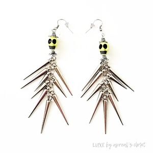 Multi Dangle Sugar Skull & Sipke Earrings